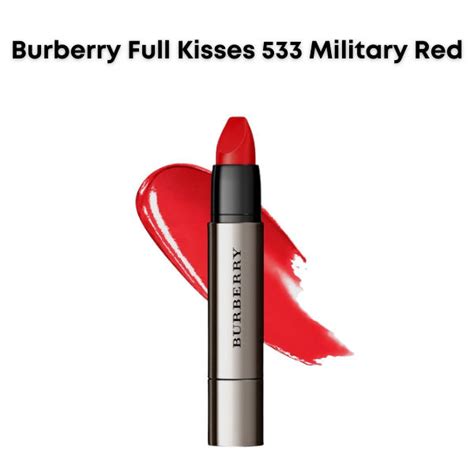 burberry 553 military red lipstick 2g|Burberry Full Kisses Shaped & Full Lips Long Lasting Lip Colour, .